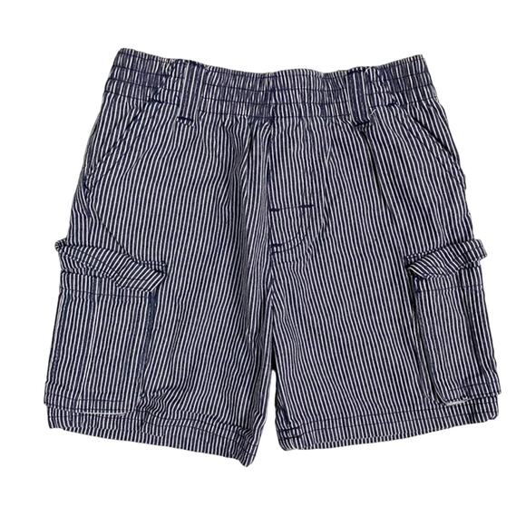 Garanimals Blue & White Pinstripe Cargo Shorts Size 24 Months - Picture 1 of 2